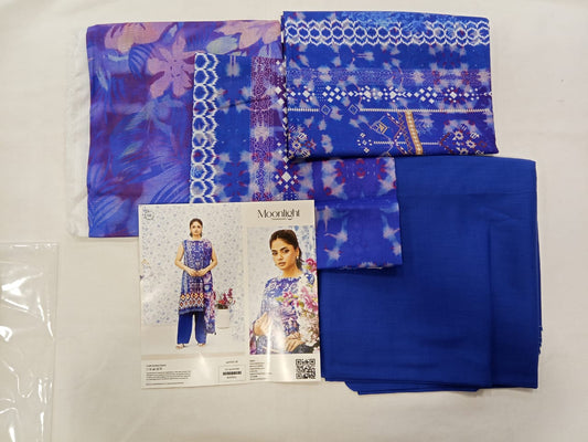 Purple | Moonlight by GJ 3pc Unstitched  Lawn Collection