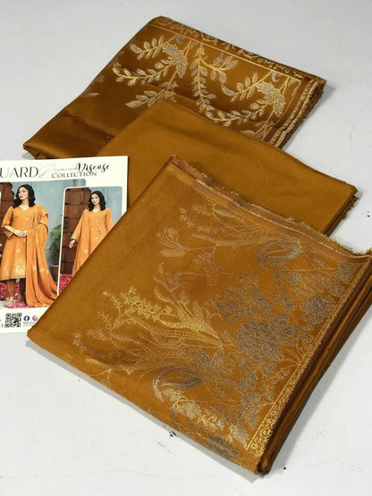 Mustard | Regalia 3pc Unstitched Jacquard Viscose