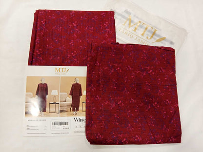Red | Mtj-Tariq Jamil 2pc Unstitched Khaddar Suit