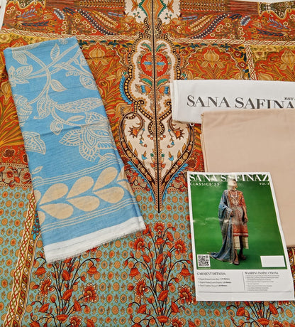 Fawn | Sana Safinaz 3pc Unstitched Lawn Suit