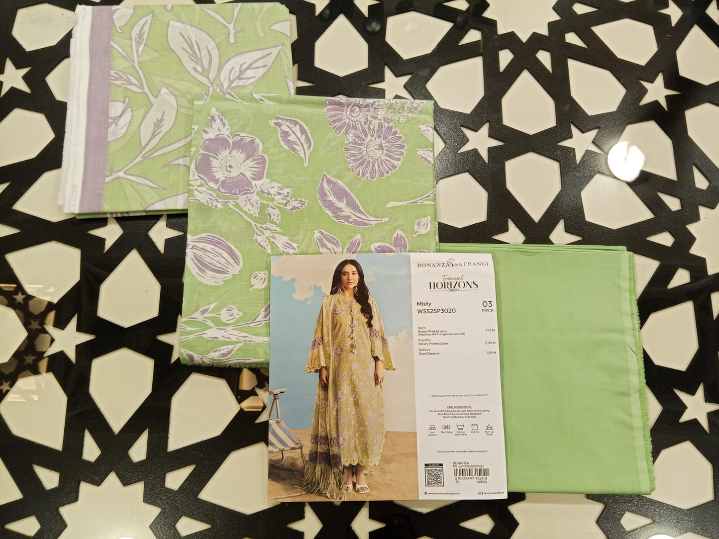 Bonanza Satrangi 3pc Unstitched Lawn Suit