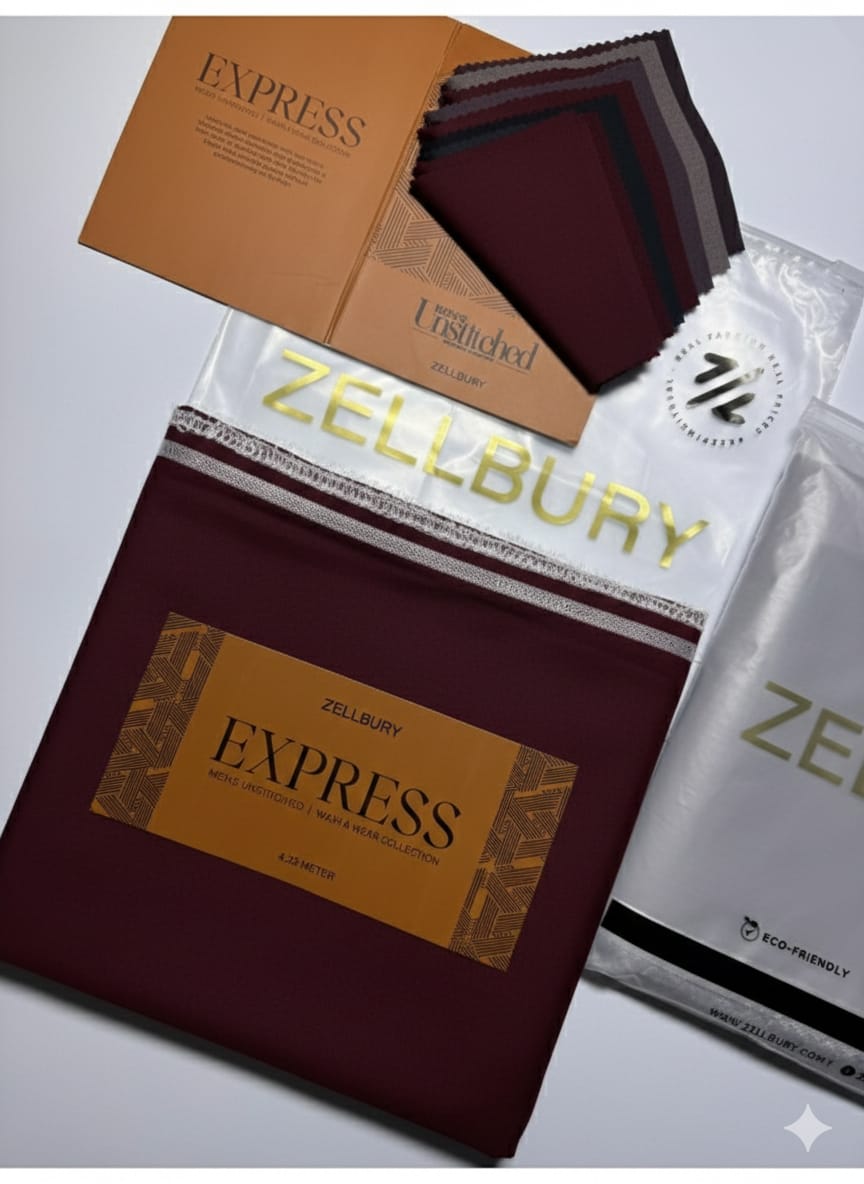 Ash Grey Zellbury Mens Wash and Wear unstitched suit worn by a model showcasing a sharp tailored fit for Summer 2026.