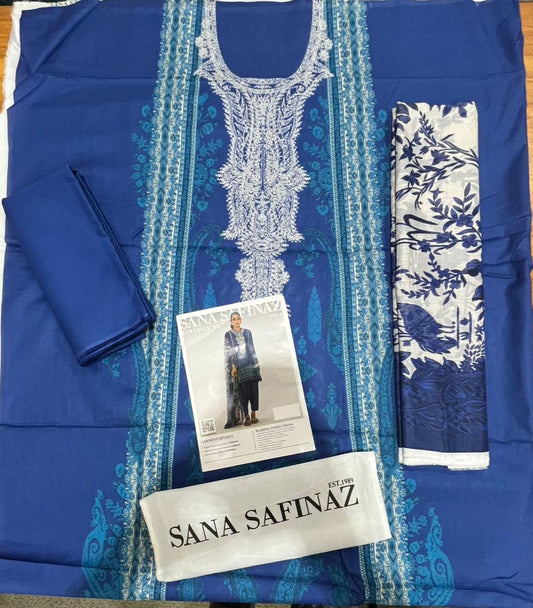 Blue | Sana Safinaz 3pc Unstitched Lawn Suit