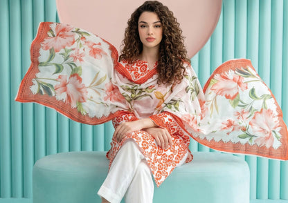 shot of the Salina Mid Summer Cotton Suit Orange