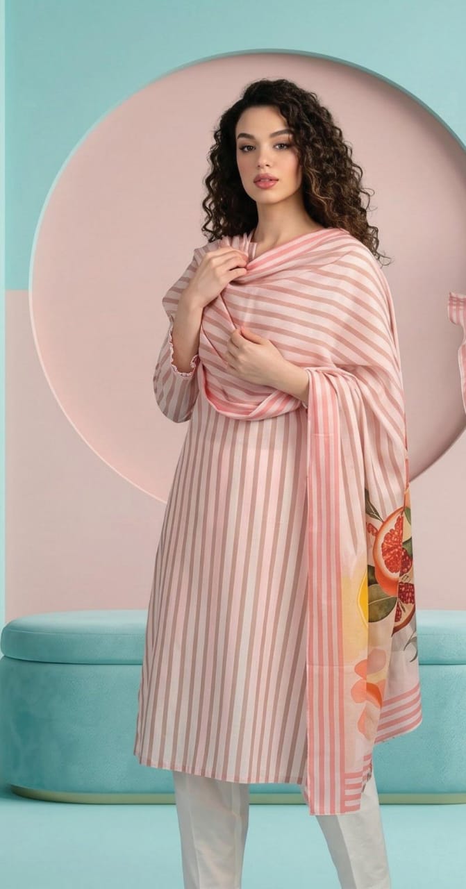 shot of the Salina Mid Summer Cotton Suit Peach