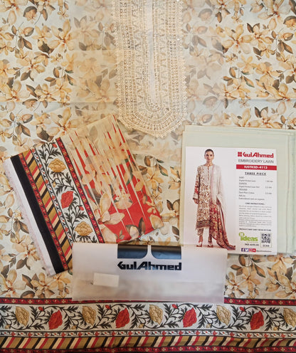 shot of the Gul Ahmed Embroidered Lawn Suit