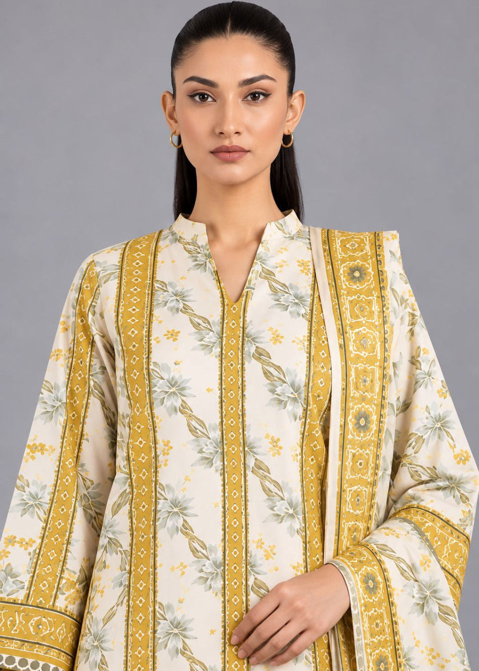 Alkaram 3pc Unstitched Khaddar Suit | Ivory