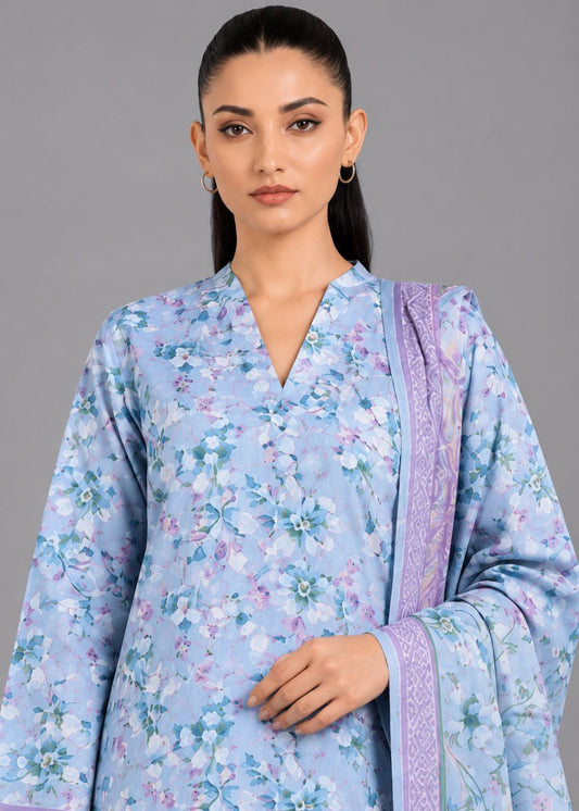 Alkaram 3pc Unstitched Khaddar Suit | Mist Blue