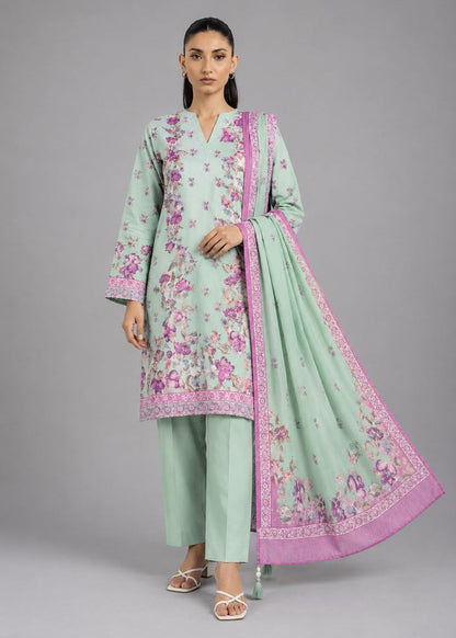 Alkaram 3pc Unstitched Khaddar Suit | Mint Mist