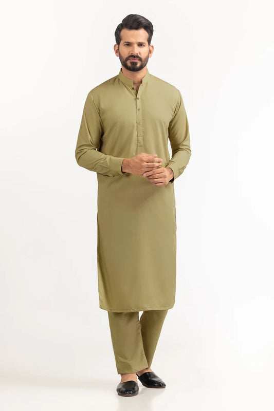 Light Mehndi | Nishat Men's Unstitched Wash & Wear