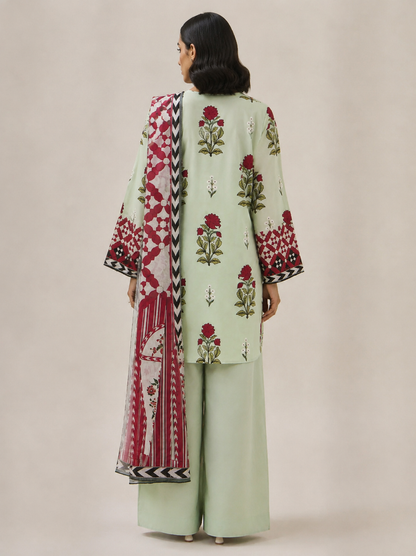 Beechtree Lawn 3pc Unstitched - Pistachio Mint