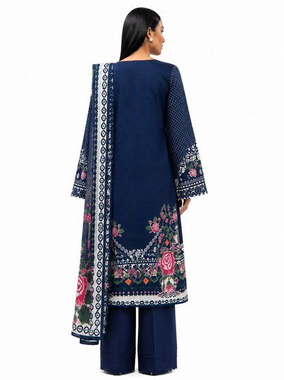 Beechtree Lawn 3pc Unstitched - Midnight Indigo