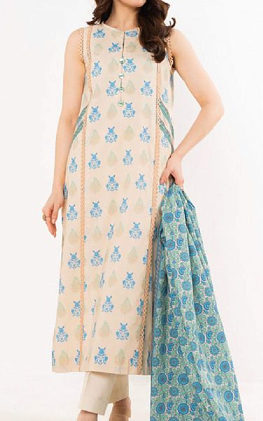 Blue | Alkaram 2pc Unstitched Lawn Suit