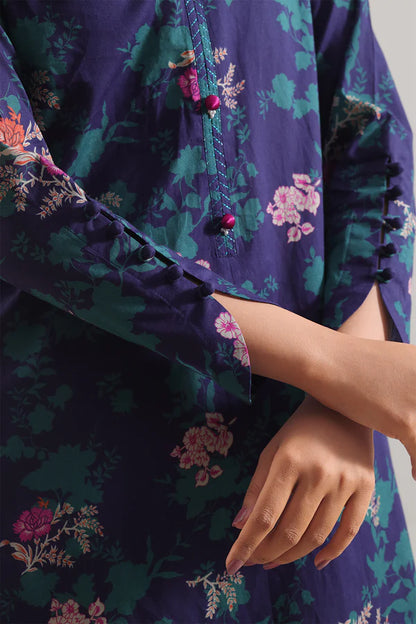 Blue | Saya 3pc Unstitched Lawn Suit
