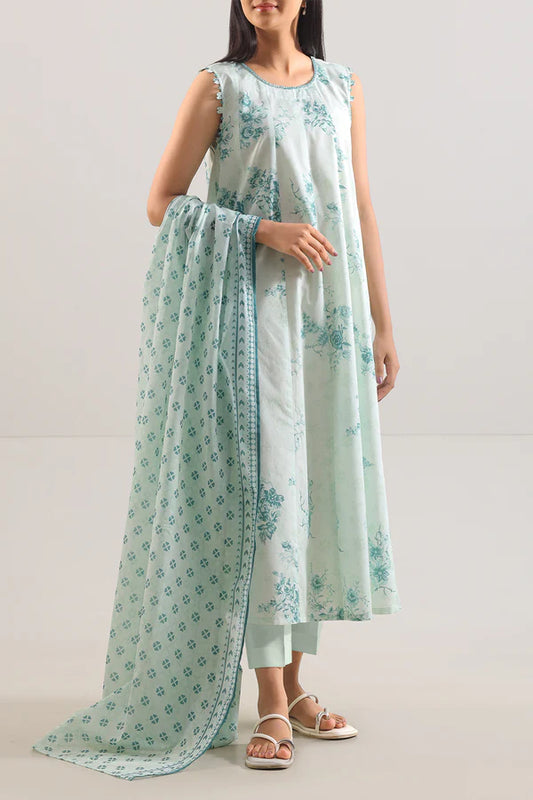 Green | Saya 3pc Unstitched Lawn Suit