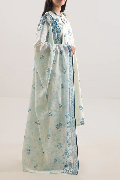 Ivory | Saya 3pc Unstitched Lawn Suit