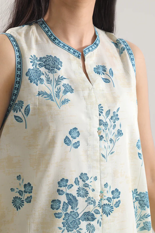 Ivory | Saya 3pc Unstitched Lawn Suit