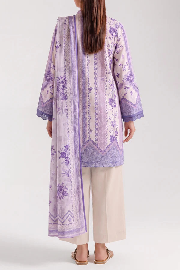 shot of the Saya Printed Lawn Suit White