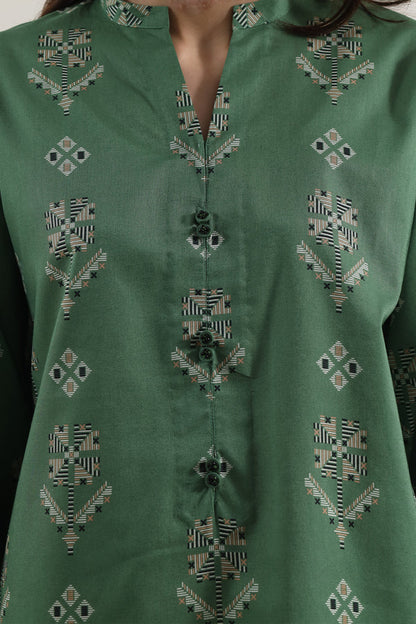 Green | Saya 3pc Unstitched Lawn Suit