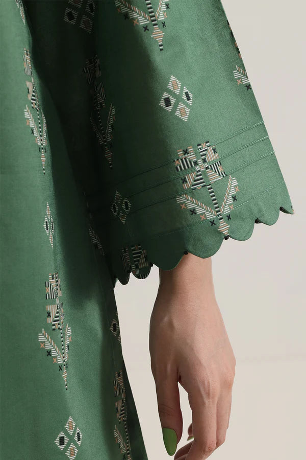 Green | Saya 3pc Unstitched Lawn Suit