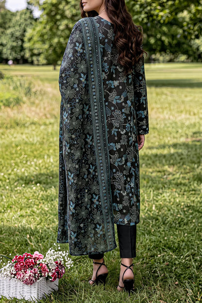 shot of the Saya Printed Lawn Suit Black