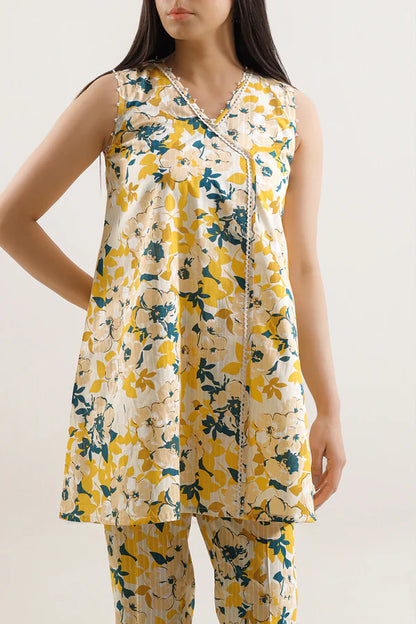 White | Saya 2PC Unstitched Lawn Suit