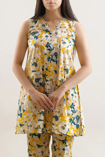 White | Saya 2PC Unstitched Lawn Suit