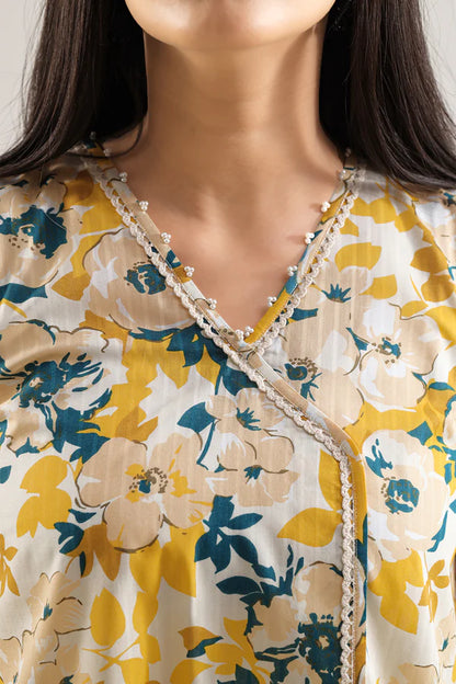 White | Saya 2PC Unstitched Lawn Suit