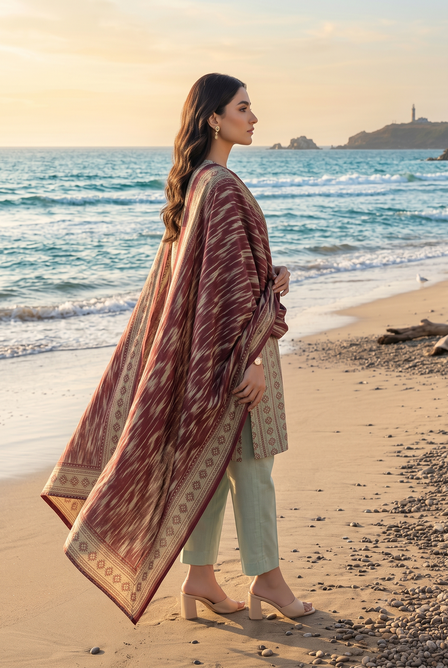 Lime | Khaadi 3pc Unstitched Lawn Suit